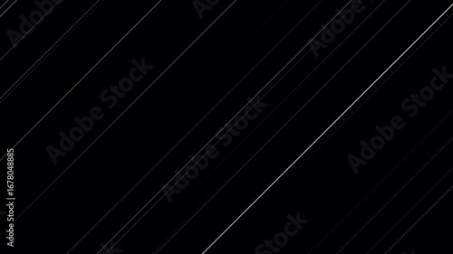 Animation of glitching and flashing appearence of diagonal lines on black background 