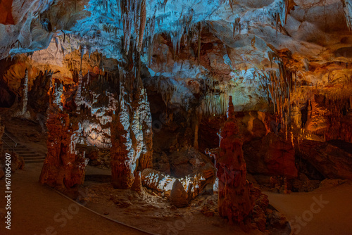 Cuadro en lienzo Interior of Domica cave in Slovakia