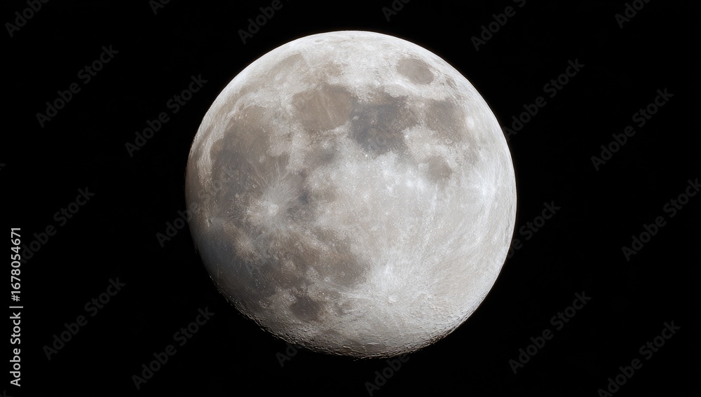 Obraz premium Full Moon in the Night Sky.