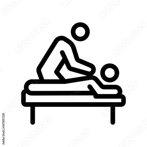 Manual Therapy Line Icon of Physical Therapy Icon Set