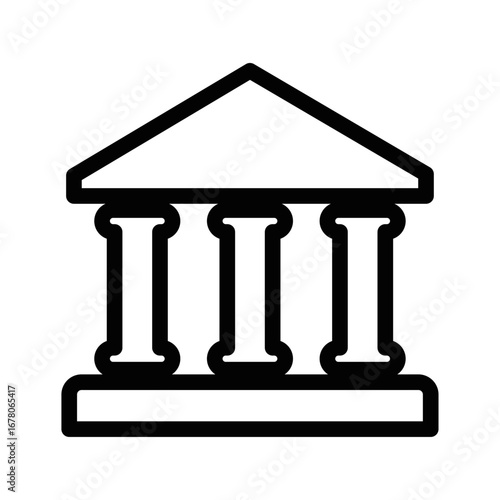 Crypto Bank Line Icon of Investment and Cryptocurrency Icon Set