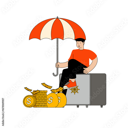 Financial Saving money illustration