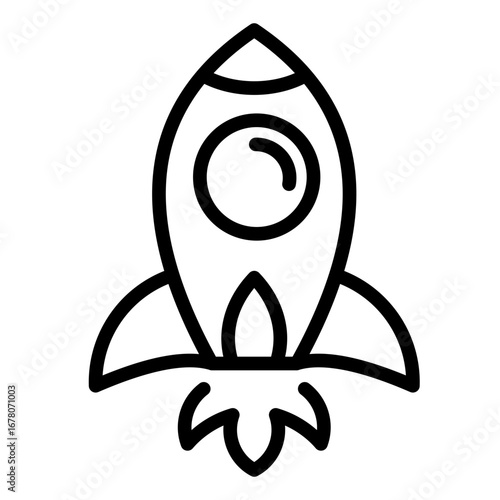 Rocket  Icon Element For Design
