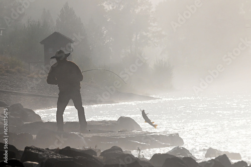 Early Morning Fishing in the Mist