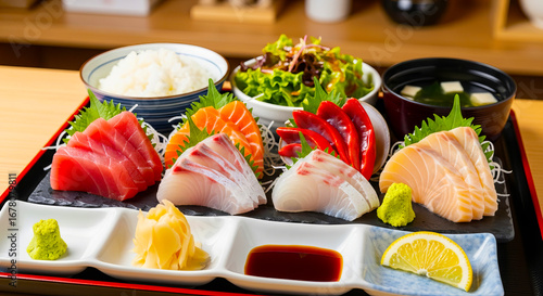 おいしいお刺身の盛り合わせ