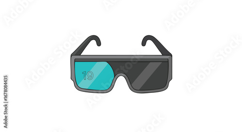 Illustration of virtual reality glasses, a wearable tech device for immersive digital experiences.