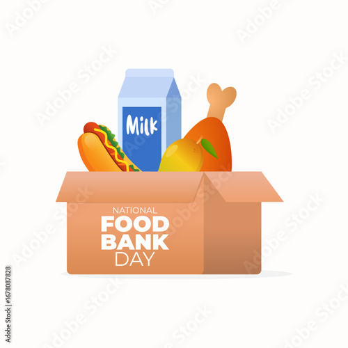 vector graphic of National Food Bank Day ideal for National Food Bank Day celebration