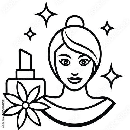 A comprehensive guide to a daily beauty ritual, showcasing a checklist of essential skincare steps and cosmetic product icons