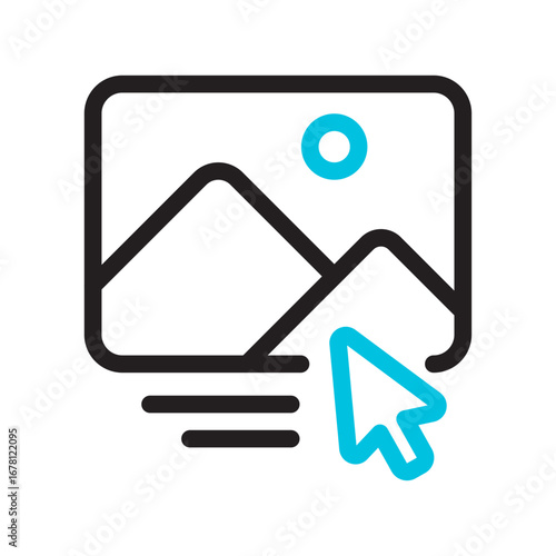 Image Selection Line Icon of Content Creation and Publishing Icon Set