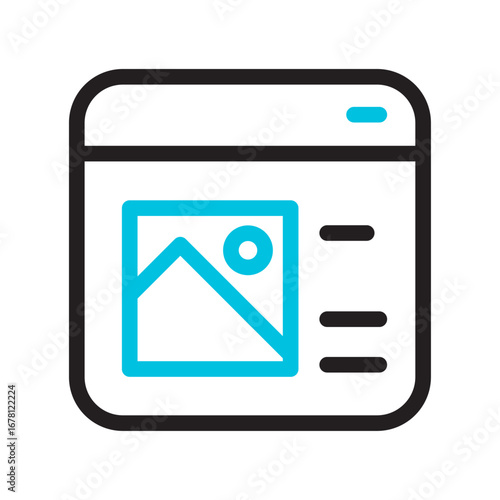 Website Content Management Line Icon of Content Creation and Publishing Icon Set