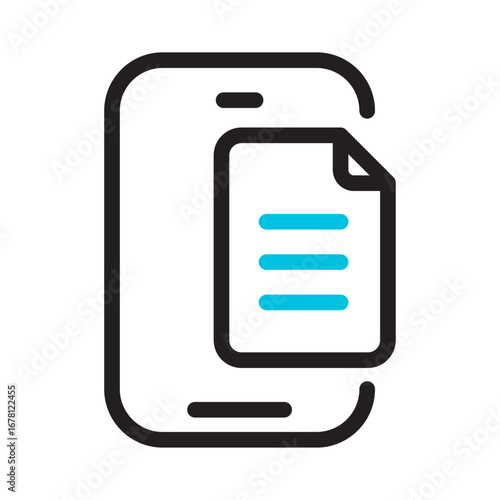 Document Publishing Line Icon of Content Creation and Publishing Icon Set