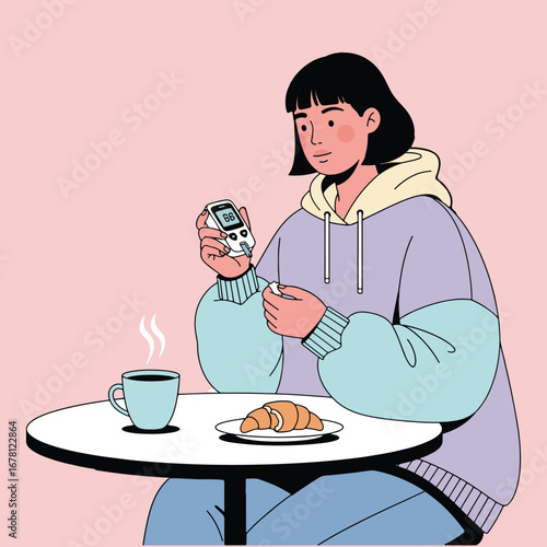Blood Glucose Test in Coffee Shop 1