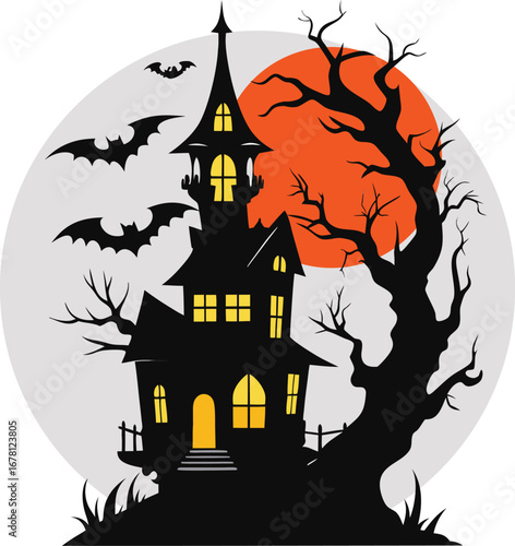 ghost floating with glowing eyes, spooky Halloween, spooky Halloween, ghostly figure with chains, pumpkin-headed monster holding lantern