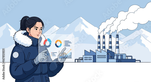 Futuristic environmental analysis: inspecting industrial footprint and data