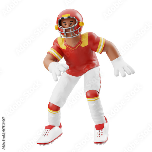 3D Render of Football Player Character