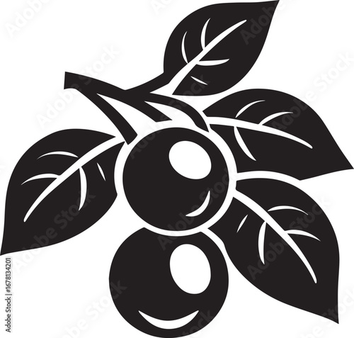 AÃƒÂ§ai Berry icon clean simple silhouette