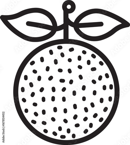 Lychee fruit icon clean simple linear