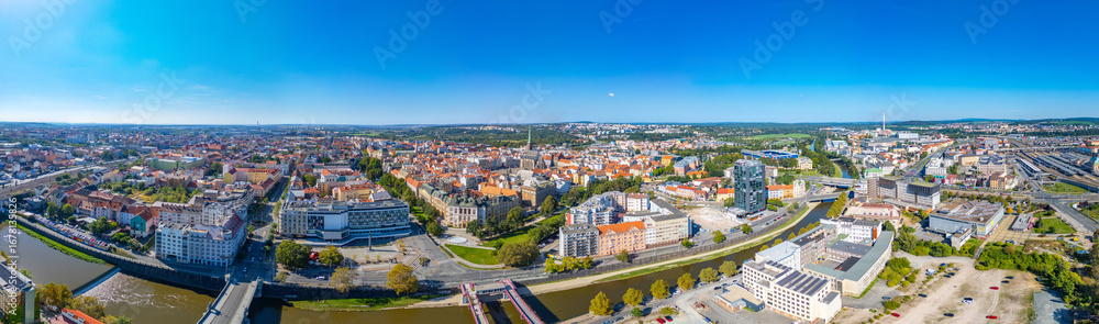 Obraz premium Panorama of the old town of Pilsen, Czech republic