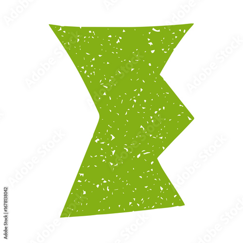  Olive-green Geometric Abstract RISO Shape