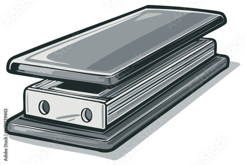 Metallic Harmonica with a Classic Design and Shadow