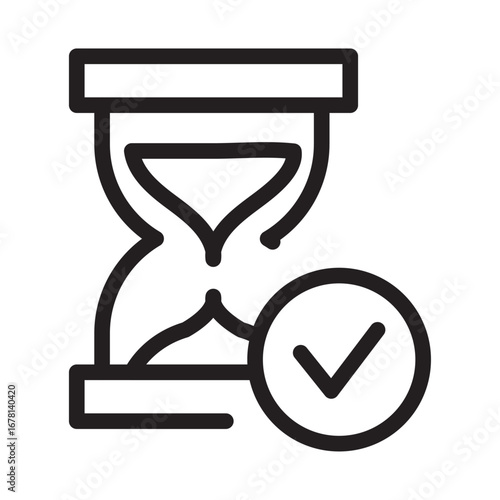 Time Management and Productivity Line Icon