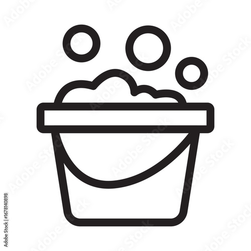 House and Chores Line Icon