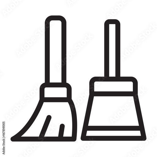 House and Chores Line Icon