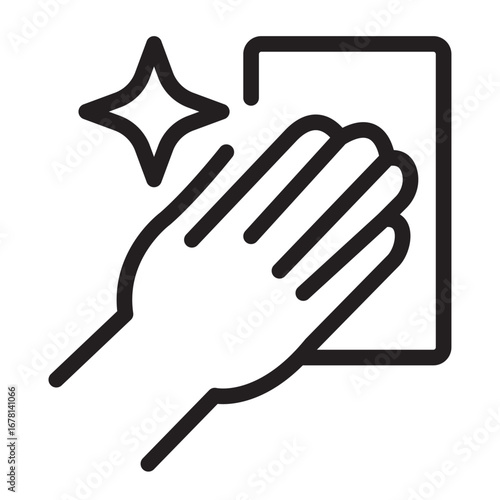 House and Chores Line Icon