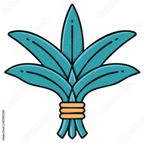 Stylized cartoon icon of bundled papyrus reeds, an ancient Egyptian symbol of nature