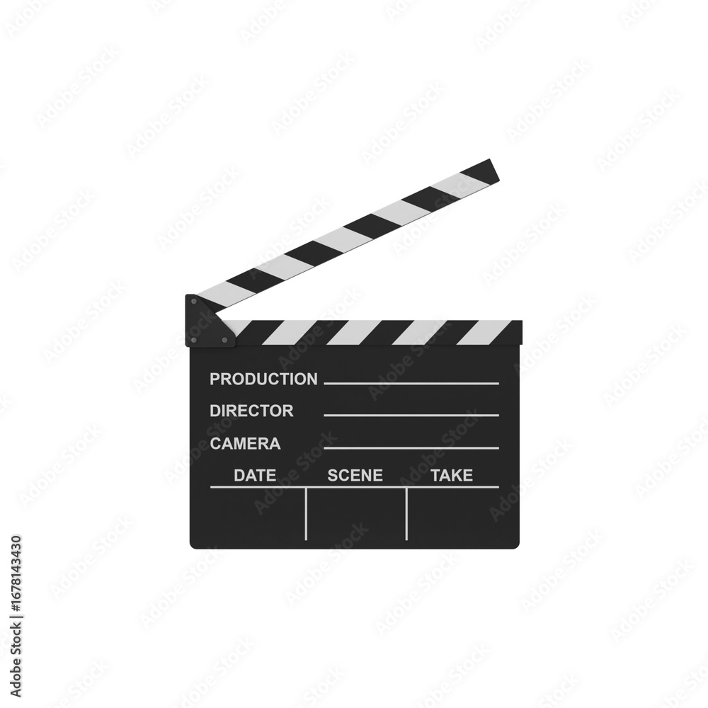 Obraz premium film slate on white background