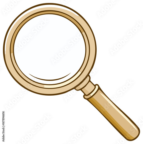 Magnifying Glass Icon Illustration Detect Search Zoom Investigate Detectives Enlarge Explore