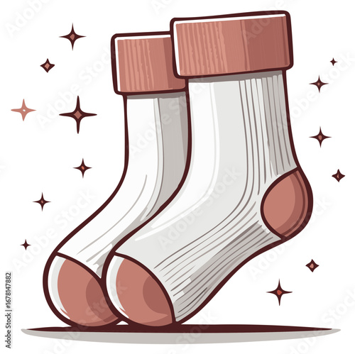 Cozy Pair of Ribbed Knit Socks with Sparkle Accents for Warmth and Comfort