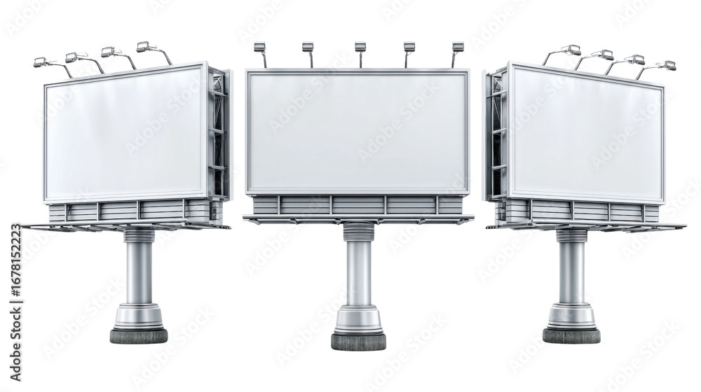 Obraz premium blank billboard isolated on white