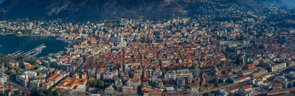 Obraz premium Panorama view of Como in Italy