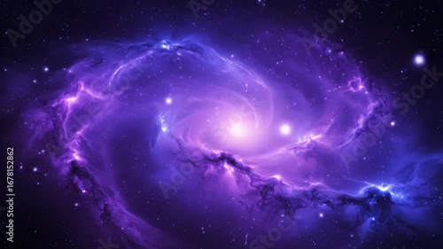 Abstract Animation of a Cosmic Liquid Galaxy in Space