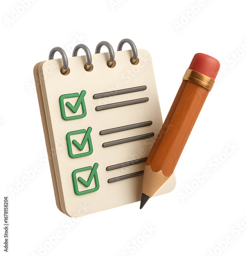 Checklist notepad with pencil ready to mark tasks complete