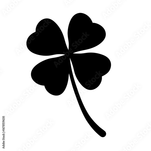 Four Leaf Clover Symbol of Good Luck and Irish Tradition Design