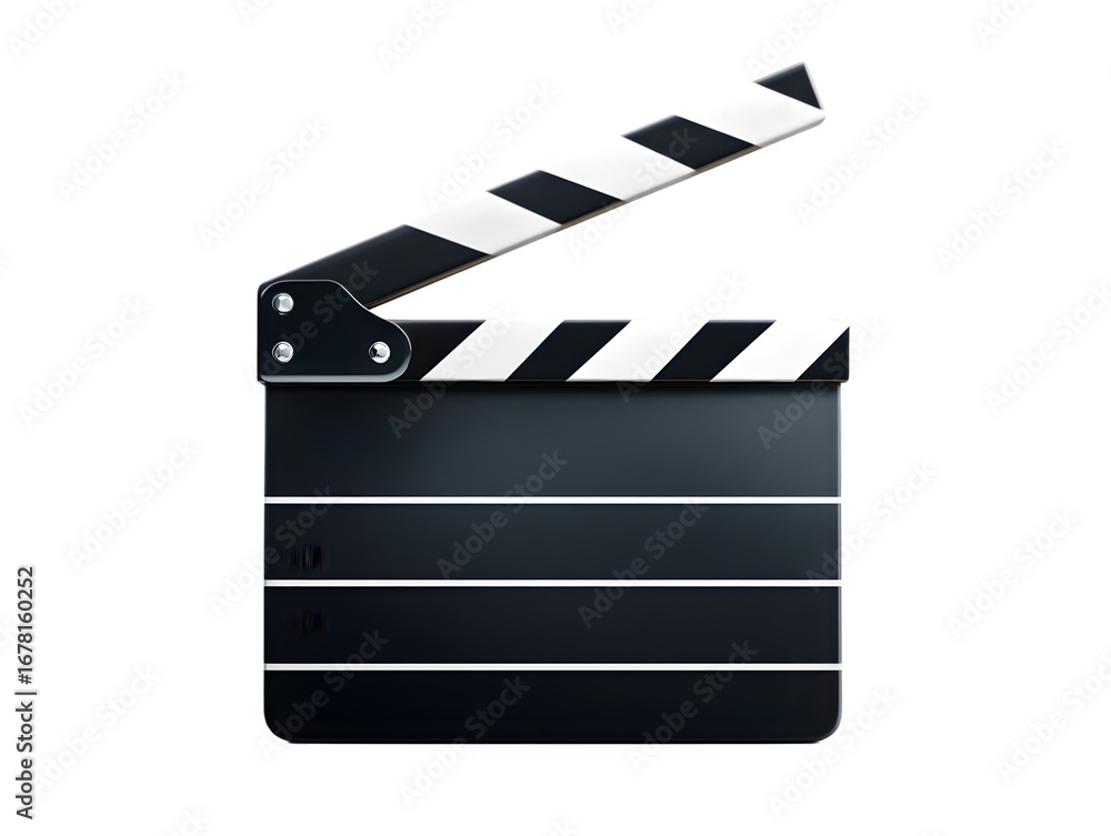 Obraz premium Movie film slate clapperboard cinema production filmmaking video industry tool