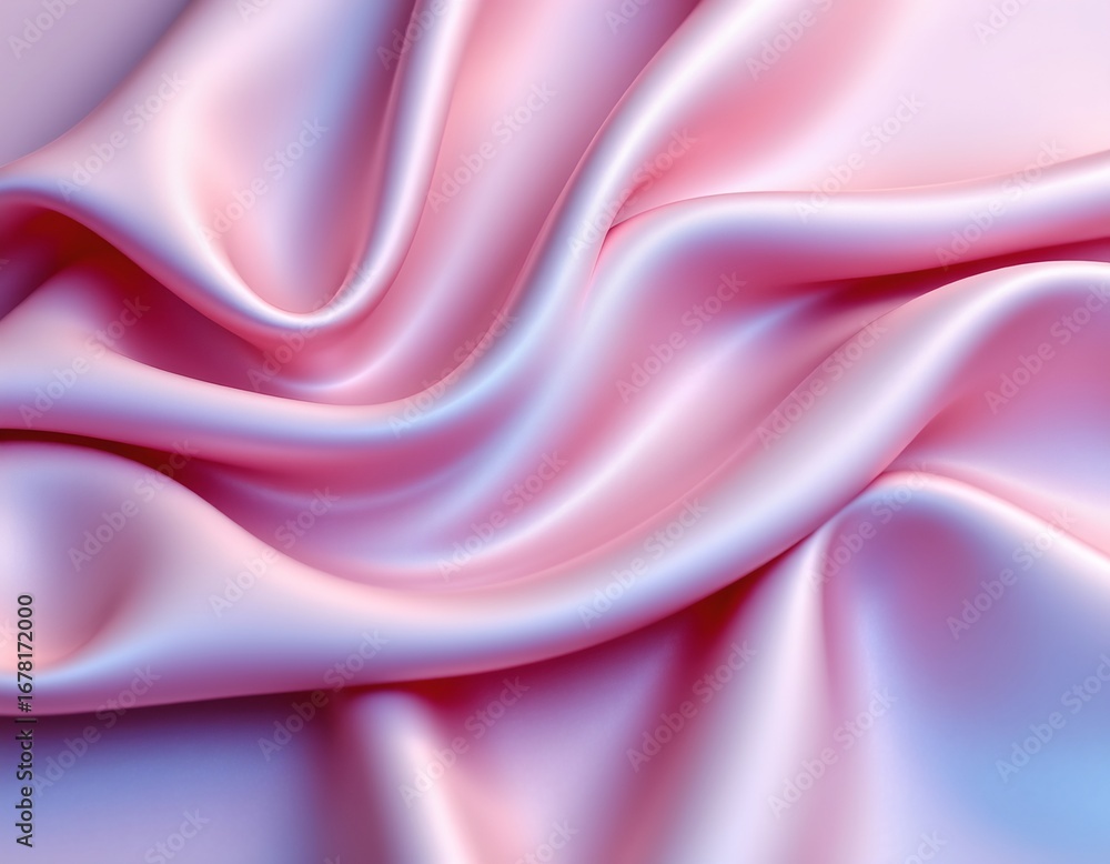 Obraz premium Pastel Iridescent Silk Texture with Fluid Shapes
