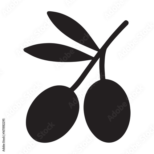 Olive Fruit Silhouette