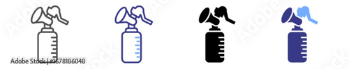 breast pump icon set multiple style