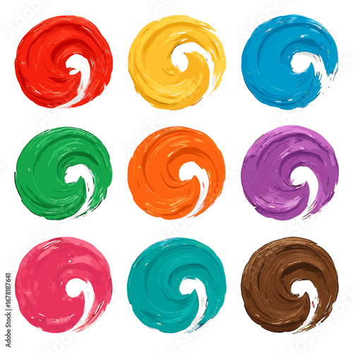 Lagoon yellow jade colorful candy orchid vector daffodil paint coffee swirls icon