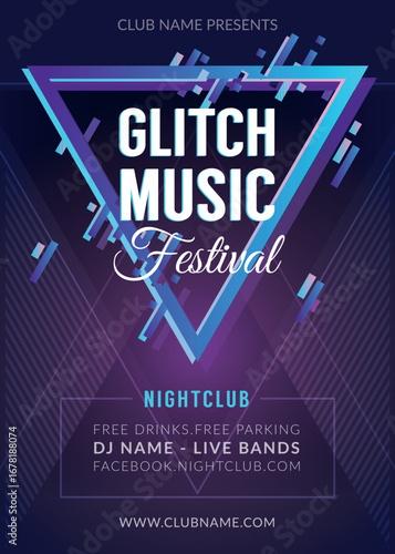 Abstract New Year 2018 Party Flyer - Poster Template0