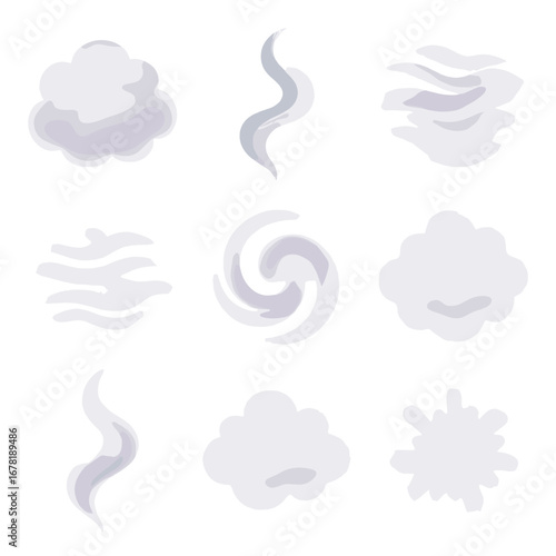 Light smoke thin icon mist icons curl fog vector subtle swirl twilight