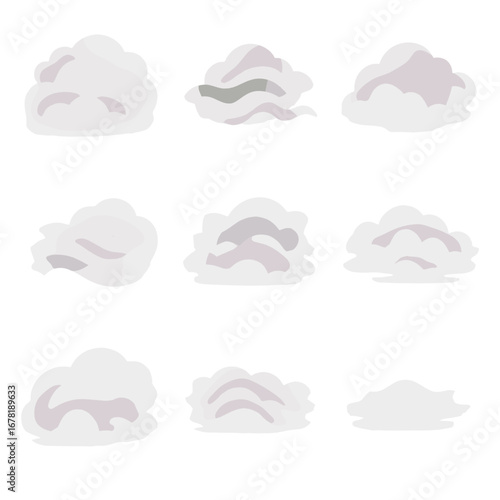 Vector ripple swell mist fog icon icons soft drift rolling wave