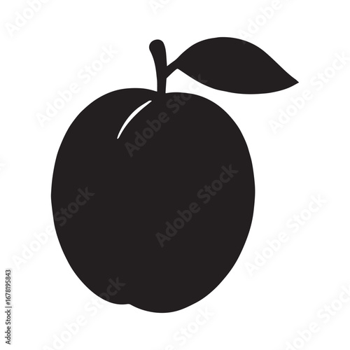 Juicy Plum – Vector Fruit Clipart