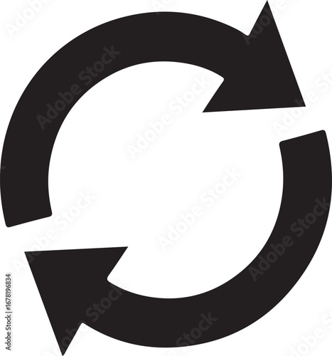 Refresh and Reload Vector Icon on White background