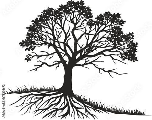 vector black tree of live icon on white background