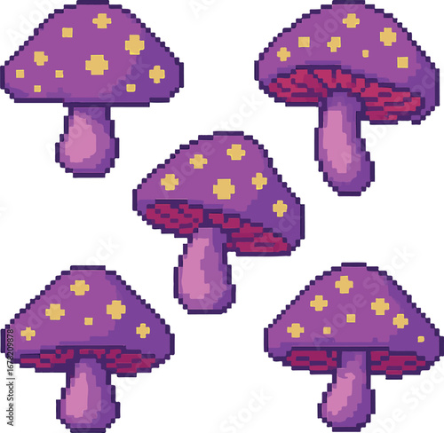 porpyhra pixel art, eps 10 illustration