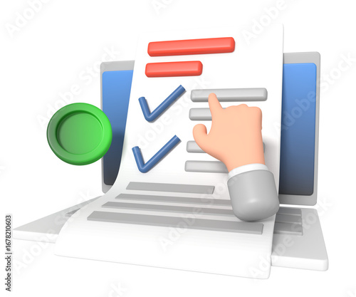 Checklist concept on laptop